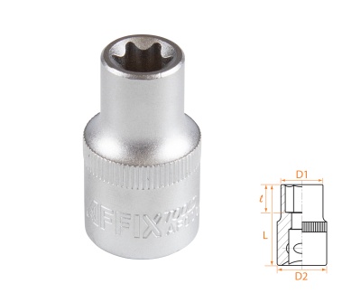 AF00043012 AFFIX Головка торцевая TORX Е-стандарт 1/2"